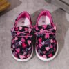 Adorable girls heart canvas loafers in a trendy slip on style perfect for casual wear and outdoor fun Comfortable and stylish these heart patterned shoes are ideal for all seasons