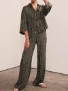 Effortless style meets ultimate comfort with the Newness Striped Shorts Set This chic two piece set features a stylish striped pattern perfect for any occasion