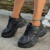 Newness Metropolitan Black Platform Sneakers Elevate your style with these chic and comfortable black platform sneakers perfect for any occasion
