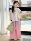 Effortlessly chic Newness Summer Breeze Floral Print Set A two piece outfit perfect for sunny days featuring a breezy floral print