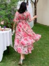 Effortlessly chic Casablanca Floral Print Maxi Dress from Newness perfect for weddings parties or vacations