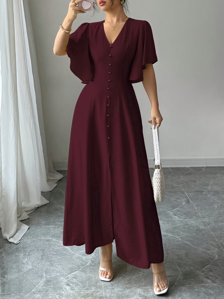 Effortlessly chic Newness Casablanca Floral Midi Dress, perfect for spring, summer, and fall. Model wears a floral midi dress with a flattering silhouette.