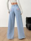 Casablanca Embroidered Wide Leg Pants in luxurious rayon blend effortlessly chic for weekend casual
