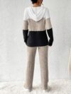 The Newness Riviera Color Block Hoodie Set in a flattering pose showcasing its vibrant color blocking and comfortable fit Perfect for spring or fall