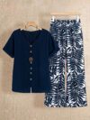 Effortlessly chic Botanical Breeze Floral Print Two Piece Set from Newness Features a beautiful floral print perfect for any occasion
