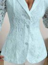 Springtime Chic Womens Elegant Suit Jacket in versatile color perfect for spring and summer occasions
