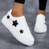 Newness Chic Star Pattern Sneakers Elevate your style with these chic comfortable sneakers perfect for any occasion Featuring a stylish star pattern design