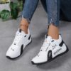 Newness City Chic Womens White Sneakers Chic sporty white sneakers perfect for everyday wear Close up view showcasing the stylish design and comfortable features