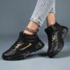 Newness City Chic Black High Top Sneakers Elevate your style with these chic and comfortable black high tops perfect for any season