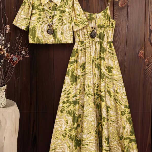 Effortlessly chic Casablanca Floral Print Dress Set by Newness, perfect for spring and fall. Features a beautiful floral print.