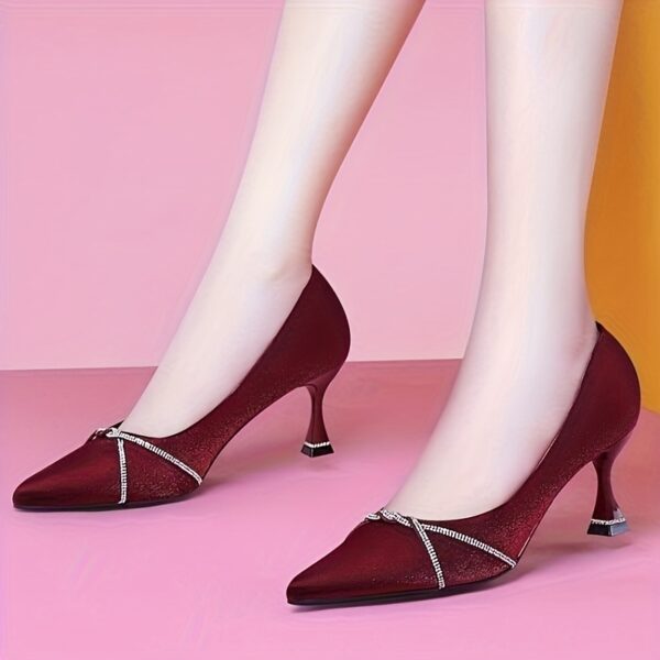 Newness Etoile Crystal Mary Jane Heels: Elevate your style with these chic, glossy Mary Jane heels, perfect for any occasion. Featuring dazzling crystal embellishments.
