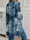 Stylish and comfortable womens oversized denim print jacket from Newness Perfect for any season dress it up or down