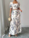 Effortlessly chic Casablanca Floral Print Skirt Set from Newness perfect for spring and summer Features a flowing skirt and coordinating top in a vibrant floral print