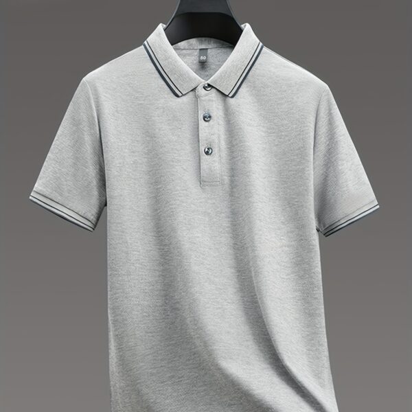 Newness Summer Breeze Men's Summer Button-Front Shirt in breathable, quick-drying fabric, perfect for office, golf, or casual wear.