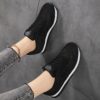 Newness Womens Fabric Sneakers Breathable comfortable and effortlessly chic Close up view showcasing fabric texture and design details
