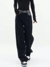 Newness Architect Black Wide Leg Jeans Chic relaxed fit wide leg jeans in premium black denim