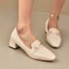 Newness City Chic Pointed Toe Loafers Classic black loafers with a pointed toe designed for both comfort and style Perfect for the office or a weekend brunch