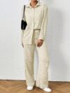 The Newness Milan Wide Leg Pant Set in luxurious polyester Effortless style and modern comfort for every season