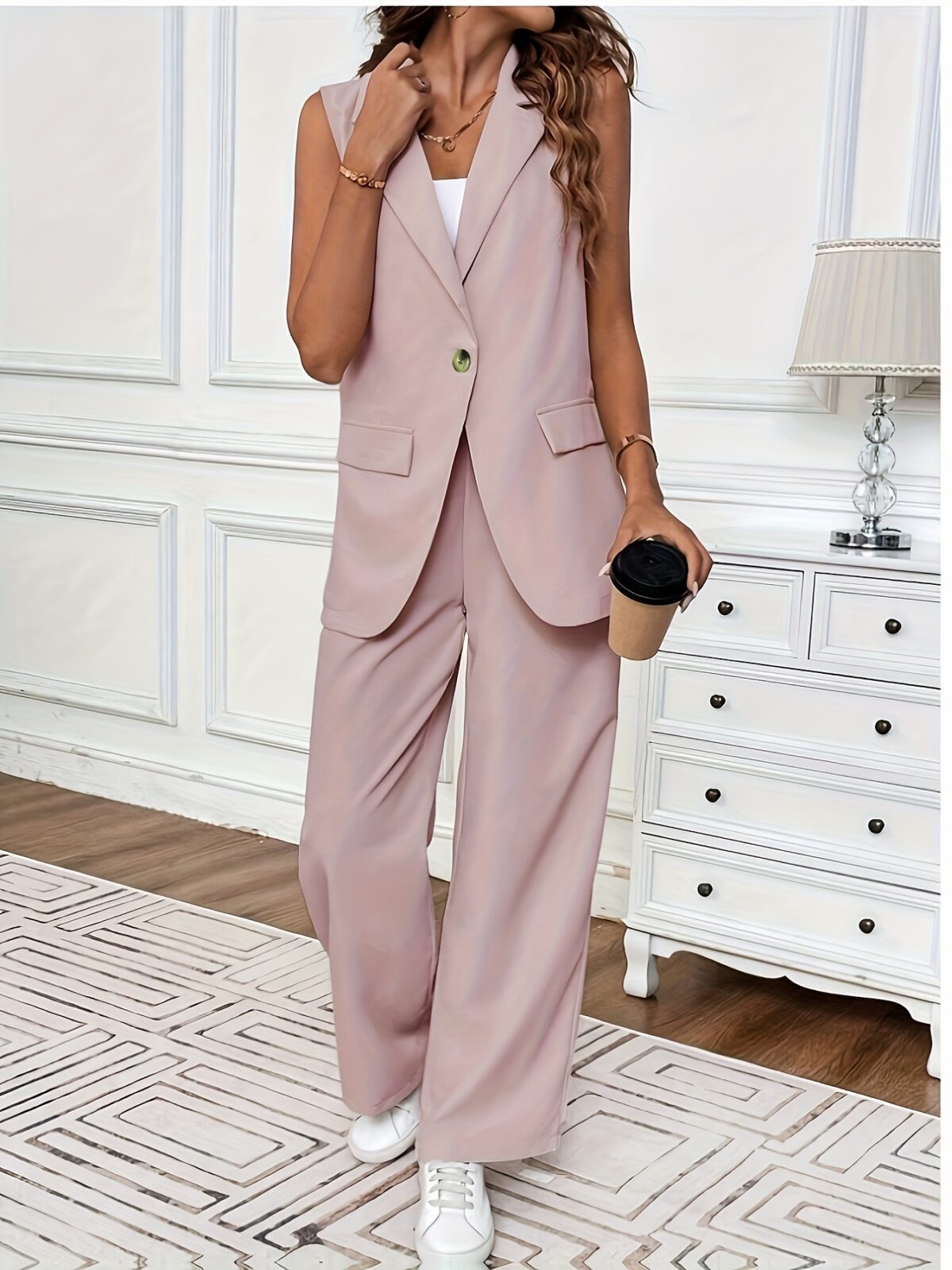 The Newness Milan Solid Color Suit in a versatile shade showcasing its impeccable tailoring and luxurious polyester fabric A perfect two piece set for any occasion