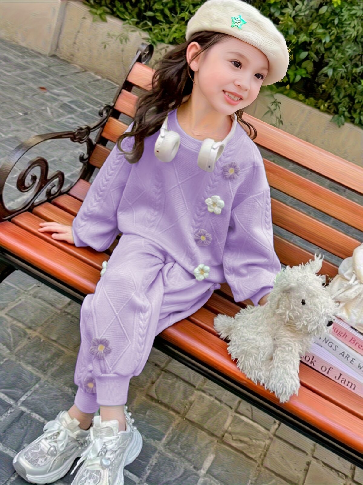 Adorable girls floral outfit perfect for spring and fall Two piece set in charming floral print by Newness