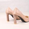 Newness The Executive Pointed Toe Block Heel Pumps in black leather showcasing the comfortable block heel and elegant pointed toe Perfect for the office or a night out