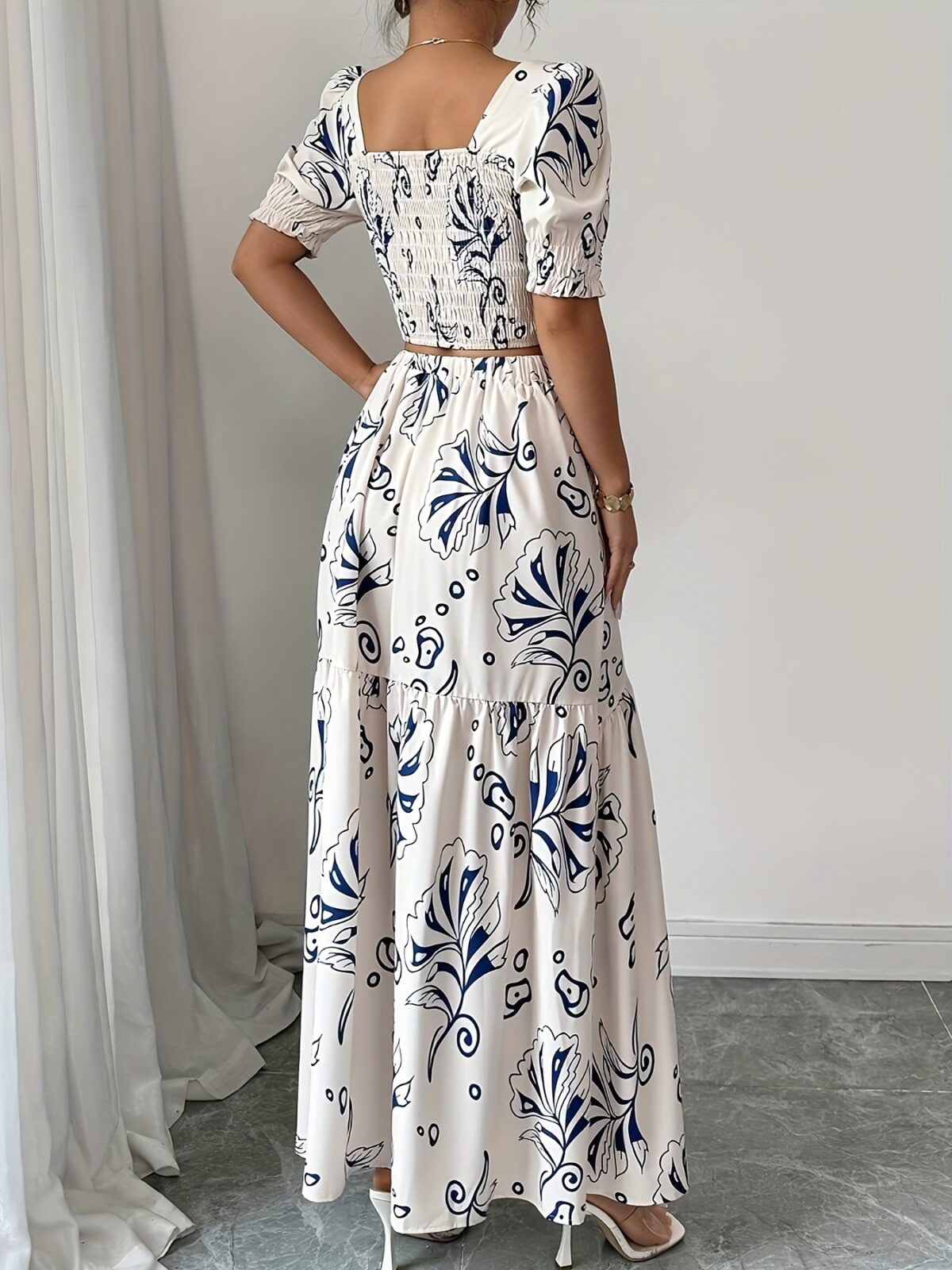 Effortlessly chic Casablanca Floral Print Skirt Set from Newness perfect for spring and summer Features a flowing skirt and coordinating top in a vibrant floral print