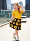 Adorable girls floral skirt set perfect for summer and special occasions Features a vibrant floral print and comfortable high quality fabric