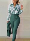 The Newness Chongzhong Elegant Floral Pants Set a comfortable and stylish floral pants set perfect for any season Features a flattering fit and durable fabric