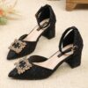 Newness Etoile Embellished Block Heels Elevate your look with these stunning embellished heels perfect for weddings and special occasions Featuring a comfortable block heel and exquisite detailing