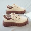 Newness chunky platform sneakers in white showcasing their platform sole and comfortable design Perfect for elevating any everyday outfit