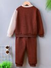 Stylish boys color block set featuring a long sleeve hoodie and sporty pants perfect for school playdates or casual outings