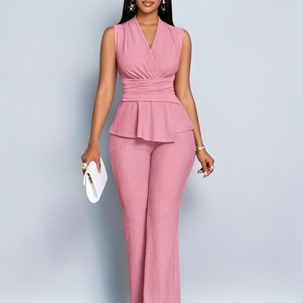 The Newness Cairo Elegant Two-Piece Set: Effortless chic meets modern elegance in a stunning two-piece outfit, perfect for spring and beyond.