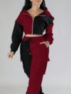 Model wearing the Newness Milan Color Block Tracksuit showcasing its comfortable fit and modern color blocking design