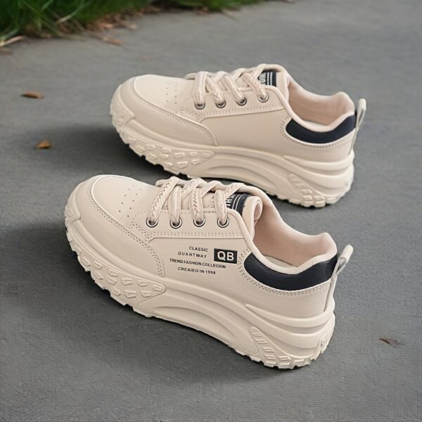 Newness Effortless Chic White Sport Sneakers Breathable lightweight white sneakers perfect for any occasion