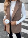 Newness City Chic Houndstooth Sleeveless Suit Jacket A stylish houndstooth sleeveless jacket perfect for layering over dresses or blouses during FallWinter Versatile and chic
