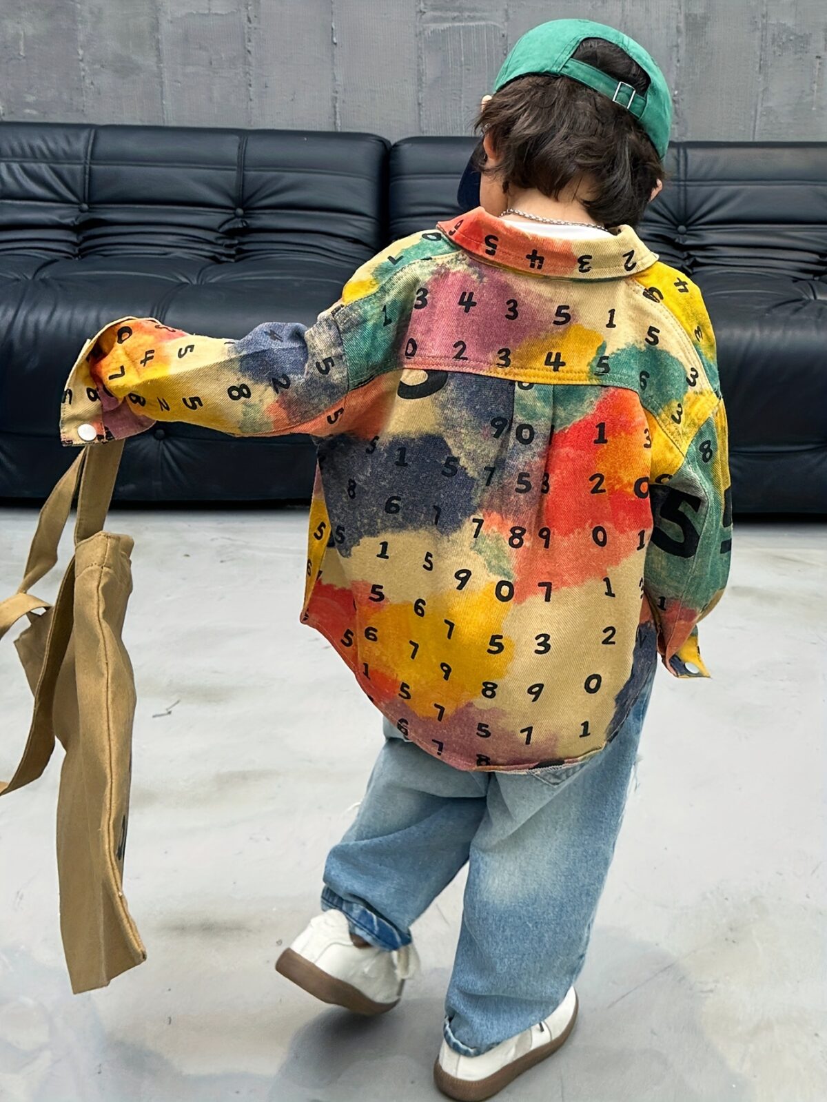Stylish boys two piece outfit ripped denim jeans and a casual shirt perfect for outdoor play Newness