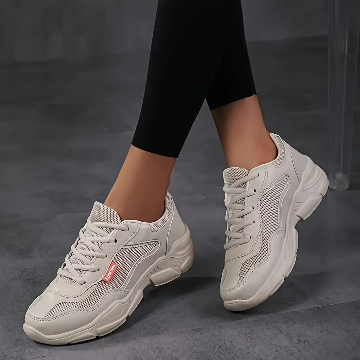 Newness Womens Effortless Style Mesh Sneakers Breathable stylish mesh sneakers for women showcasing modern design and comfort