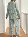 Effortless Chic The Parisian Striped Lounge Set in soft polyester A stylish two piece set perfect for relaxing at home Model wearing the matching striped top and pants