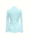 Springtime Chic Womens Elegant Suit Jacket in versatile color perfect for spring and summer occasions