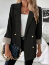 Womens Elegant Blazer Executive Collection Flattering H silhouette long sleeves perfect for work or special occasions