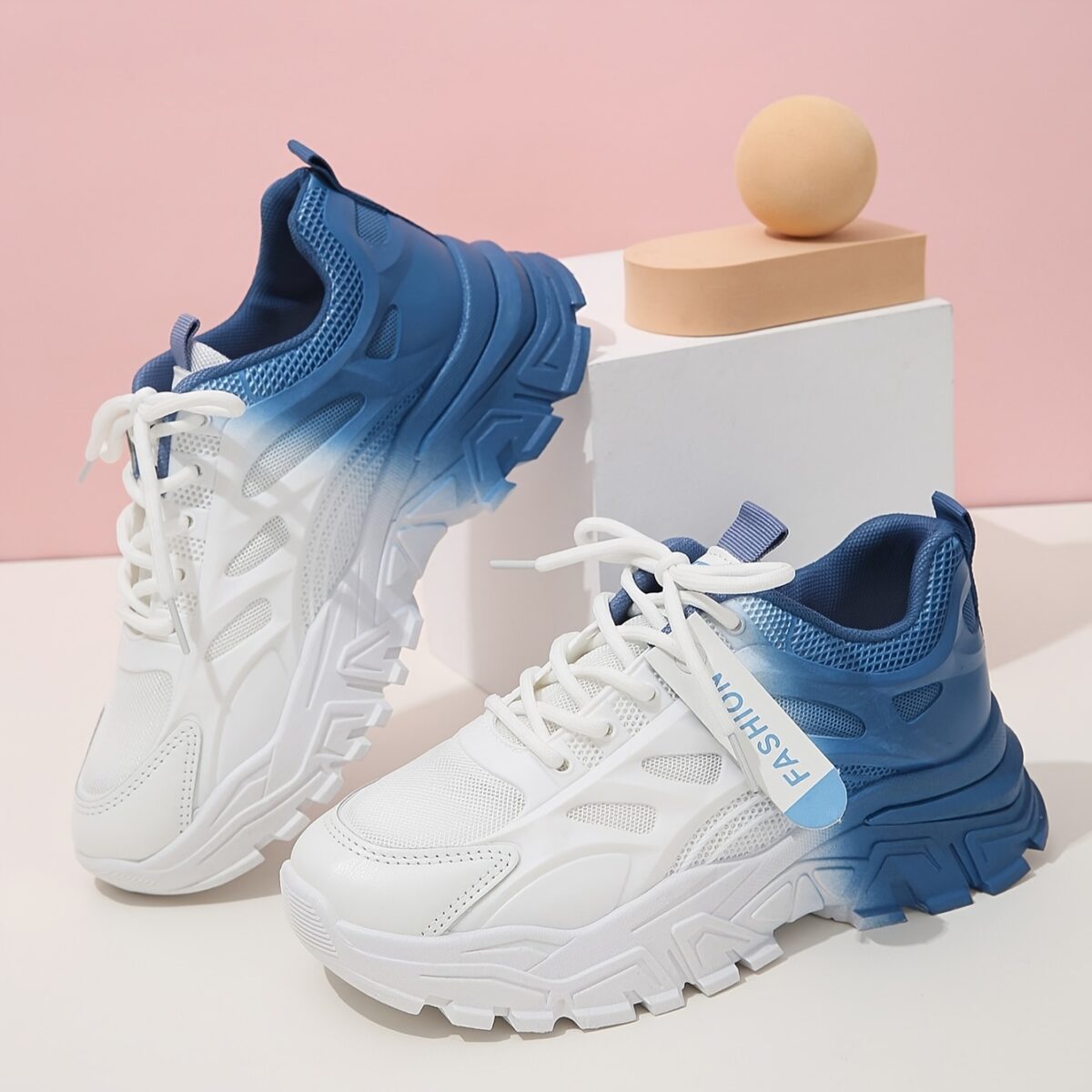 Newness Ocean Breeze Gradient Low Top Sneakers showcasing breathable comfort and modern design perfect for all season wear