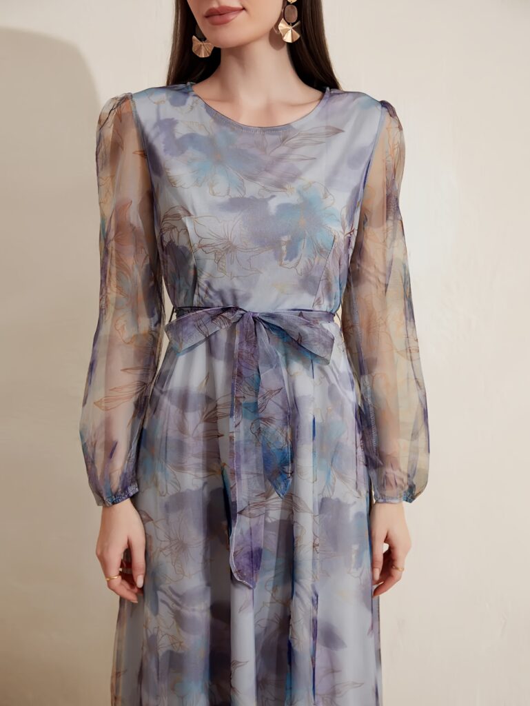Effortlessly chic Newness Casablanca Floral Print Dress in a flattering A-line silhouette, crafted from soft polyester.
