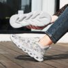 Newness Heart  Skull Graphic Sneakers Trendy low top sneakers in white featuring a bold graphic design of hearts and skulls Perfect for adding an edgy touch to any outfit
