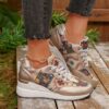 Casablanca Ethnic Platform Sneakers by Newness Chic and comfortable platform sneakers with ethnic detailing perfect for any occasion