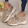 Newness Aura SX Thick Soled Casual Sneakers Chic comfortable sneakers in a retro modern design Perfect for fashion forward women