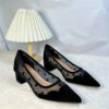 Newness Chic Polka Dot Block Heels Elevate your style with these modern and chic polka dot block heels perfect for any occasion