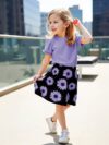 Adorable girls floral skirt set perfect for summer and special occasions Features a vibrant floral print and comfortable high quality fabric