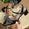 Newness Celestial Sparkle Rhinestone Mary Jane Heels Elevate your style with these modern chic rhinestone heels perfect for any occasion