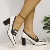 Newness Metropolitan Flair Two Tone Block Heels Chic two tone block heels perfect for elevating any outfit Experience comfort and style