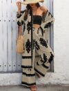 Effortless Chic Printed Pant Set in spring ready print showcasing the comfortable and stylish design